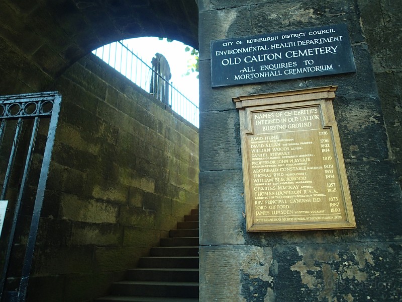 2014 Edinburgh 2014-07-09 029.JPG - Old Calton Cemetery one of the places I pass on my walk.